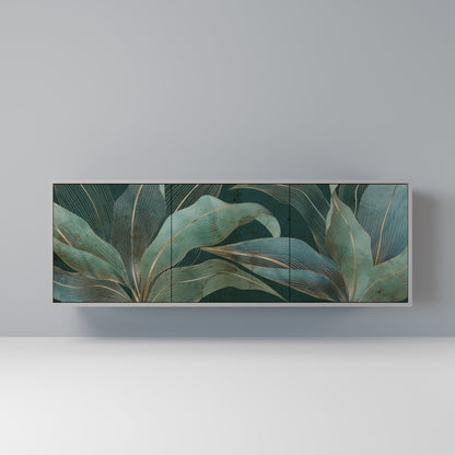 Credenza a 3 ante ROYAL GREEN in finitura grigia