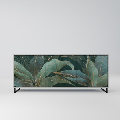 Credenza a 3 ante ROYAL GREEN in finitura grigia