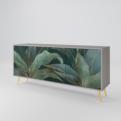 Credenza a 3 ante ROYAL GREEN in finitura grigia