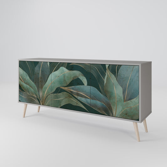 Credenza a 3 ante ROYAL GREEN in finitura grigia