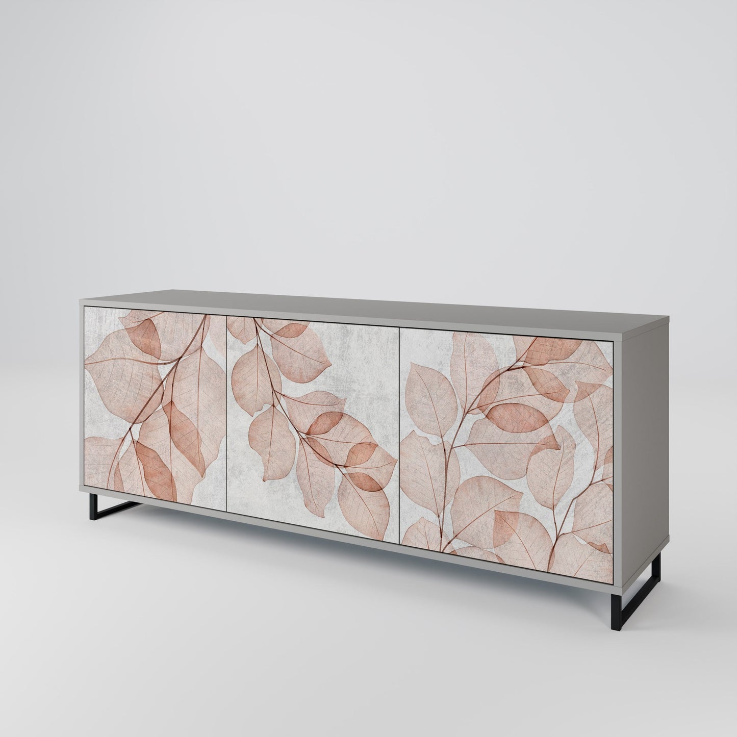 Credenza AUTUMN FRAGILITÀ a 3 ante in finitura grigia
