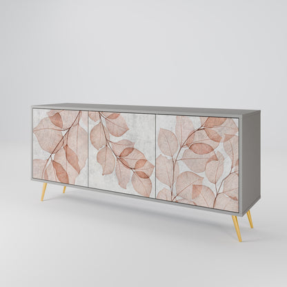Credenza AUTUMN FRAGILITÀ a 3 ante in finitura grigia