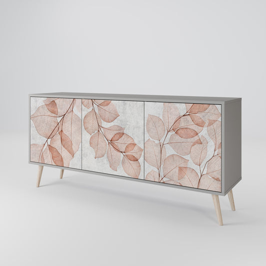 Credenza AUTUMN FRAGILITÀ a 3 ante in finitura grigia