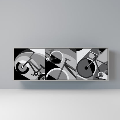 Credenza a 3 ante BIKE ENERGY in finitura grigia
