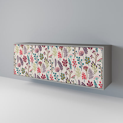 Credenza a 3 ante AUTUMN SUNDRIES in finitura grigia
