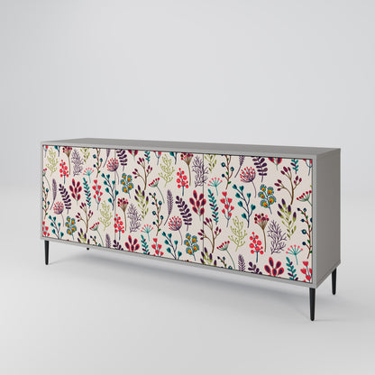 Credenza a 3 ante AUTUMN SUNDRIES in finitura grigia
