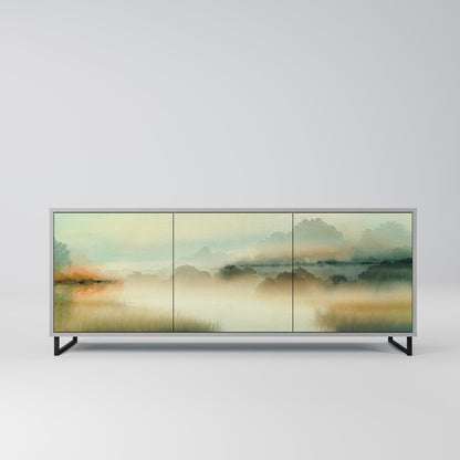 MORNING BY THE LAKE 3-Door Sideboard in Grey Finish