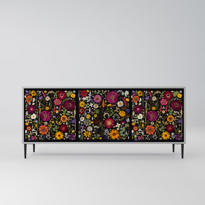 MIDNIGHT GARDEN 3-Door Sideboard in Grey Finish