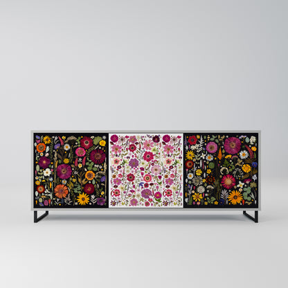 DAYNITE GARDEN 3-Door Sideboard in Grey Finish