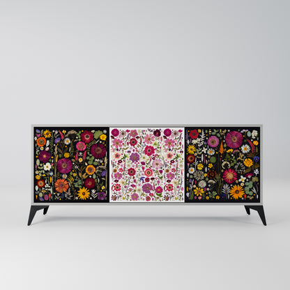 DAYNITE GARDEN 3-Door Sideboard in Grey Finish