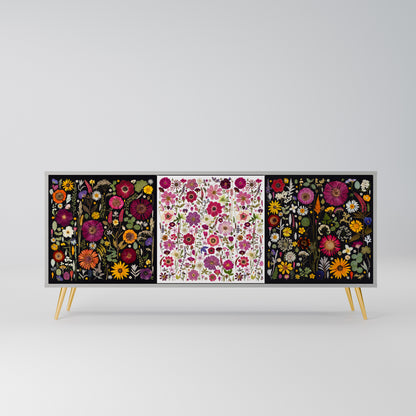 DAYNITE GARDEN 3-Door Sideboard in Grey Finish