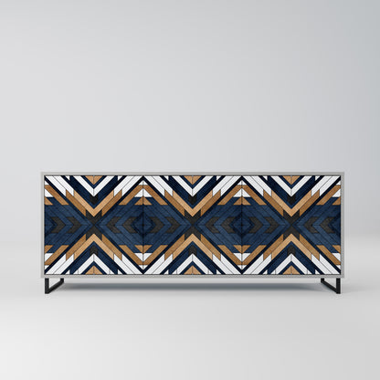 Credenza a 3 ante ARTFUL GEOMETRY in finitura grigia