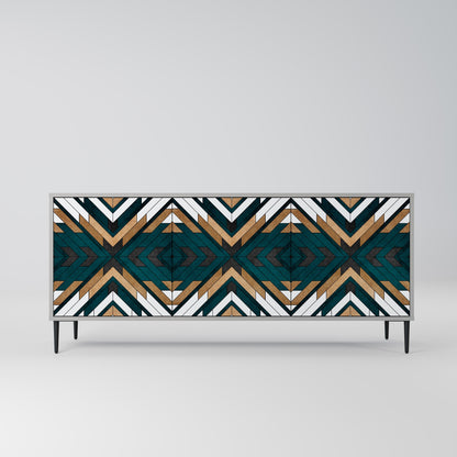 Credenza a 3 ante ARTISTIC GEOMETRY in finitura grigia