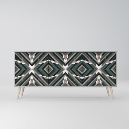 DIMENSION DELIGHTS 3-Door Sideboard in Grey Finish