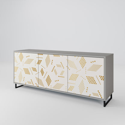 Credenza SPOTTED DAZE a 3 ante in finitura grigia