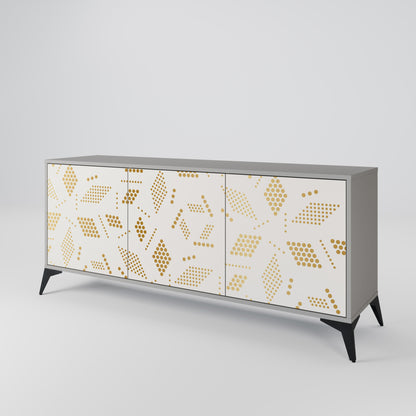 Credenza SPOTTED DAZE a 3 ante in finitura grigia