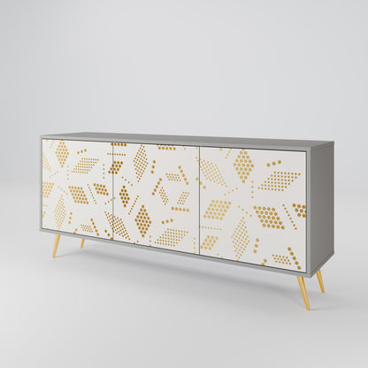 Credenza SPOTTED DAZE a 3 ante in finitura grigia