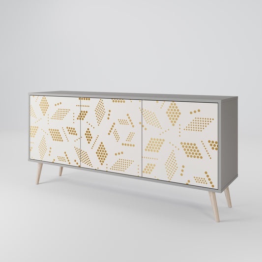 SPOTTED DAZE 3-Door Sideboard in Grey Finish