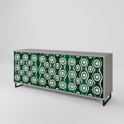 GREEN EYES 3-Door Sideboard in Grey Finish