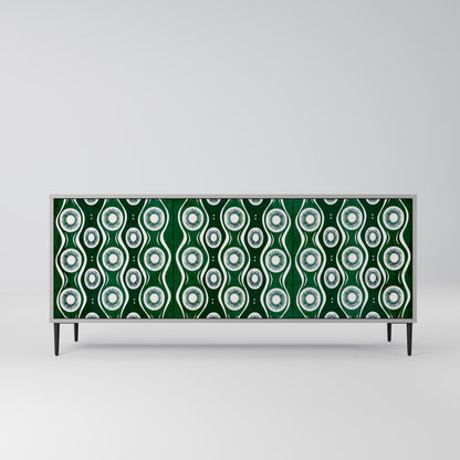 GREEN EYES 3-Door Sideboard in Grey Finish