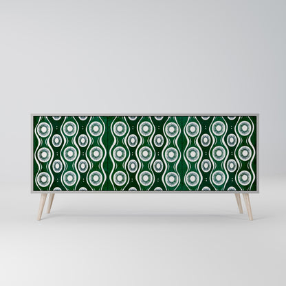 GREEN EYES 3-Door Sideboard in Grey Finish