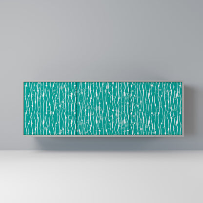 Credenza a 3 ante TURQUOISE RAIN in finitura grigia