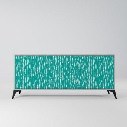 Credenza a 3 ante TURQUOISE RAIN in finitura grigia