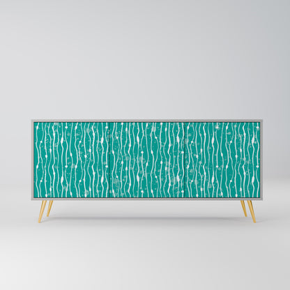 Credenza a 3 ante TURQUOISE RAIN in finitura grigia