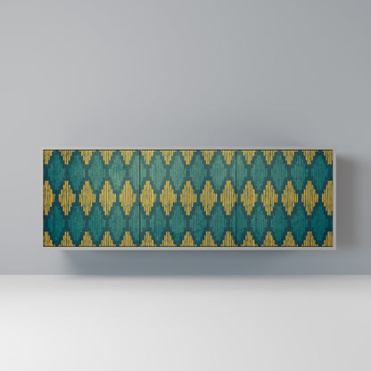 POLYGONS 3-Door Sideboard in Grey Finish
