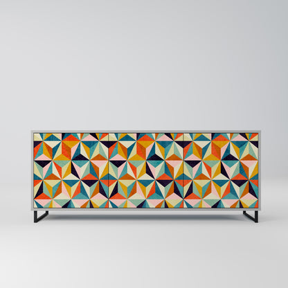TESSELATE TREASURES 3-Door Sideboard in Grey Finish