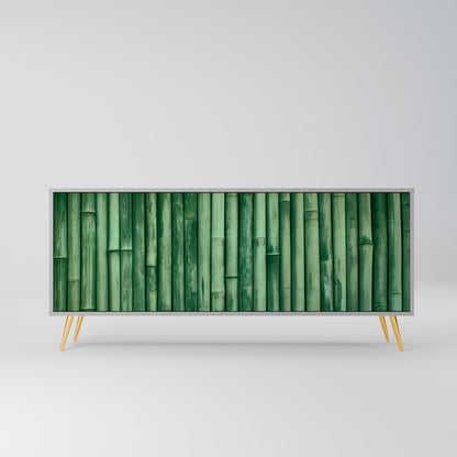 NATURAL GREEN 3-Door Sideboard in Grey Finish