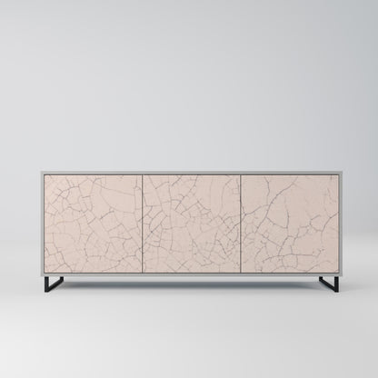 CERAMIC TEXTURE 3-Door Sideboard in Grey Finish