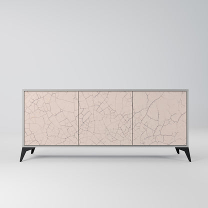 CERAMIC TEXTURE 3-Door Sideboard in Grey Finish