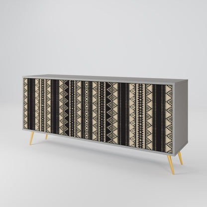 Credenza AZTEC a 3 ante in finitura grigia