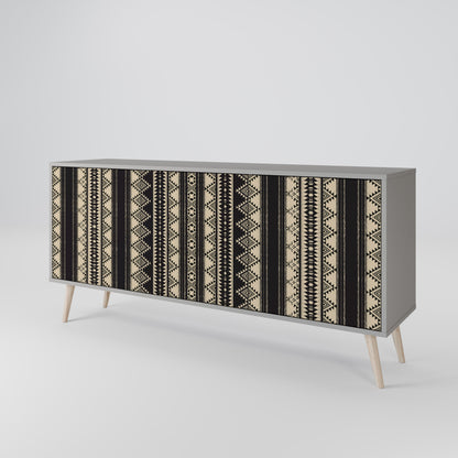 Credenza AZTEC a 3 ante in finitura grigia