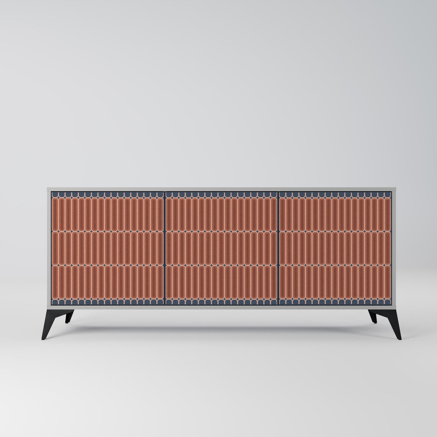 HYPNOTIC GATE 3-Door Sideboard in Grey Finish