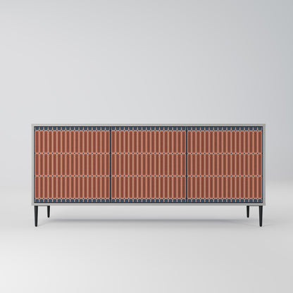 HYPNOTIC GATE 3-Door Sideboard in Grey Finish