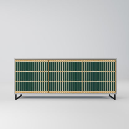 ILUSION GATE 3-Door Sideboard in Grey Finish