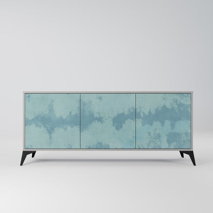 Credenza a 3 ante SKY WASH in finitura grigia