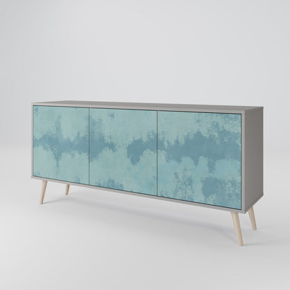 Credenza a 3 ante SKY WASH in finitura grigia