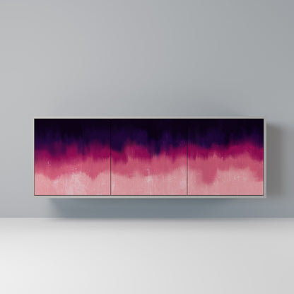 Credenza AURORA BOREALIS a 3 ante in finitura grigia