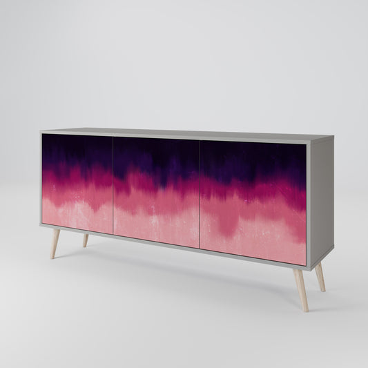 Credenza AURORA BOREALIS a 3 ante in finitura grigia