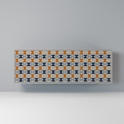 Credenza a 3 ante REFLECTION RANGE in finitura grigia
