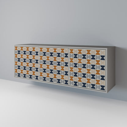 Credenza a 3 ante REFLECTION RANGE in finitura grigia