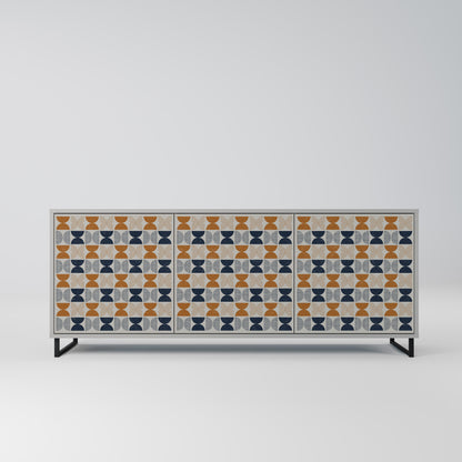 Credenza a 3 ante REFLECTION RANGE in finitura grigia