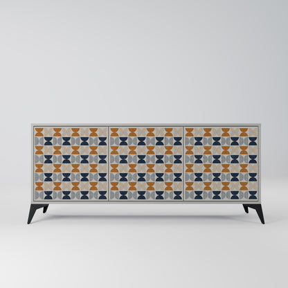 Credenza a 3 ante REFLECTION RANGE in finitura grigia