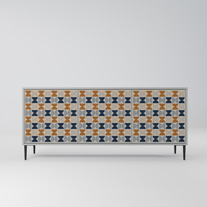 Credenza a 3 ante REFLECTION RANGE in finitura grigia