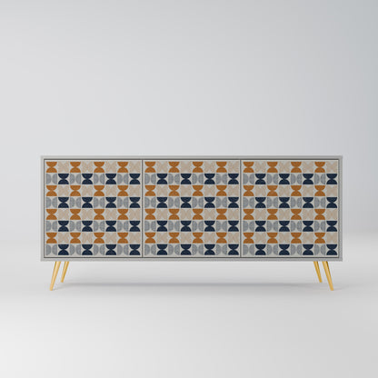 Credenza a 3 ante REFLECTION RANGE in finitura grigia