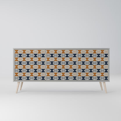 Credenza a 3 ante REFLECTION RANGE in finitura grigia