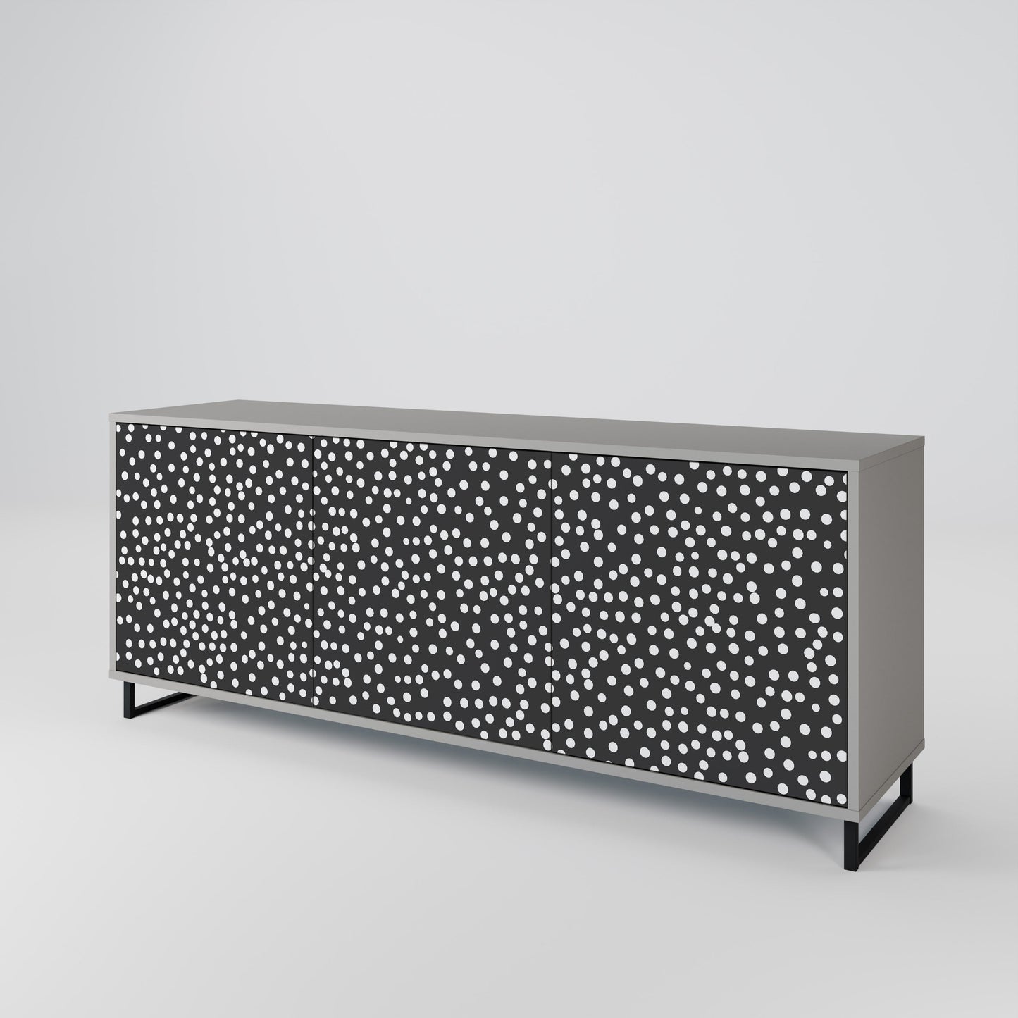 Credenza a 3 ante BLINDING LIGHTS in finitura grigia